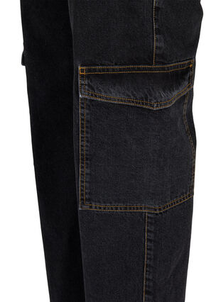 Straight fit cargo jeans, Black Stone, Packshot image number 3