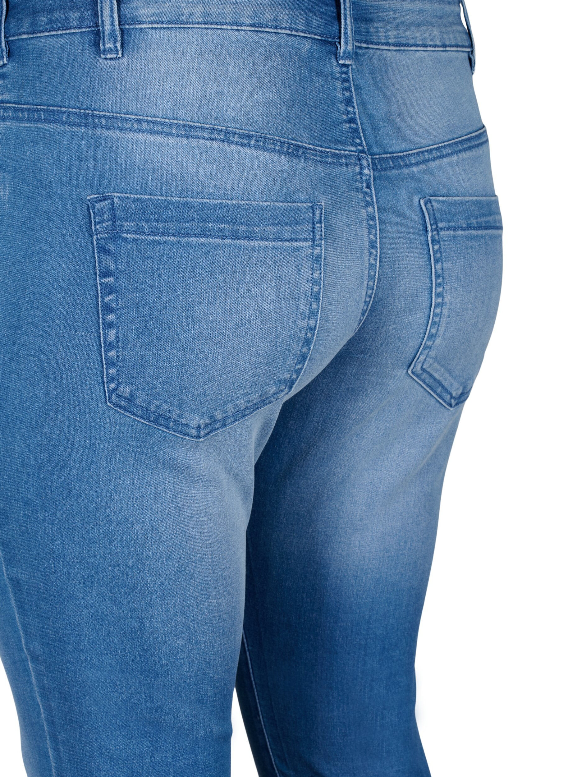 Zizzi Viona jeans med regul&aelig;r talje, Bl&aring;, Packshot image number 3
