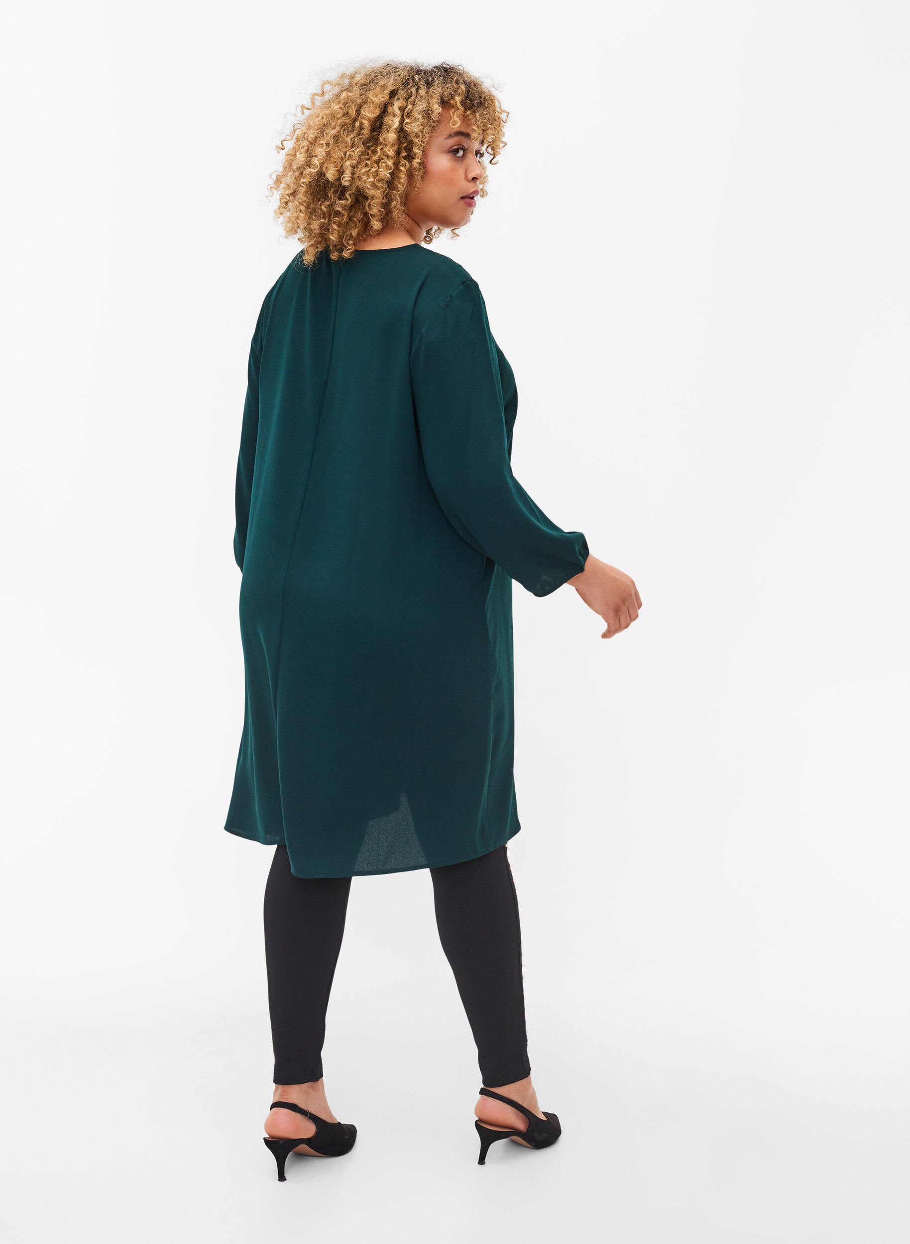 Zizzi Leggings med perler, Black, Model image number 1