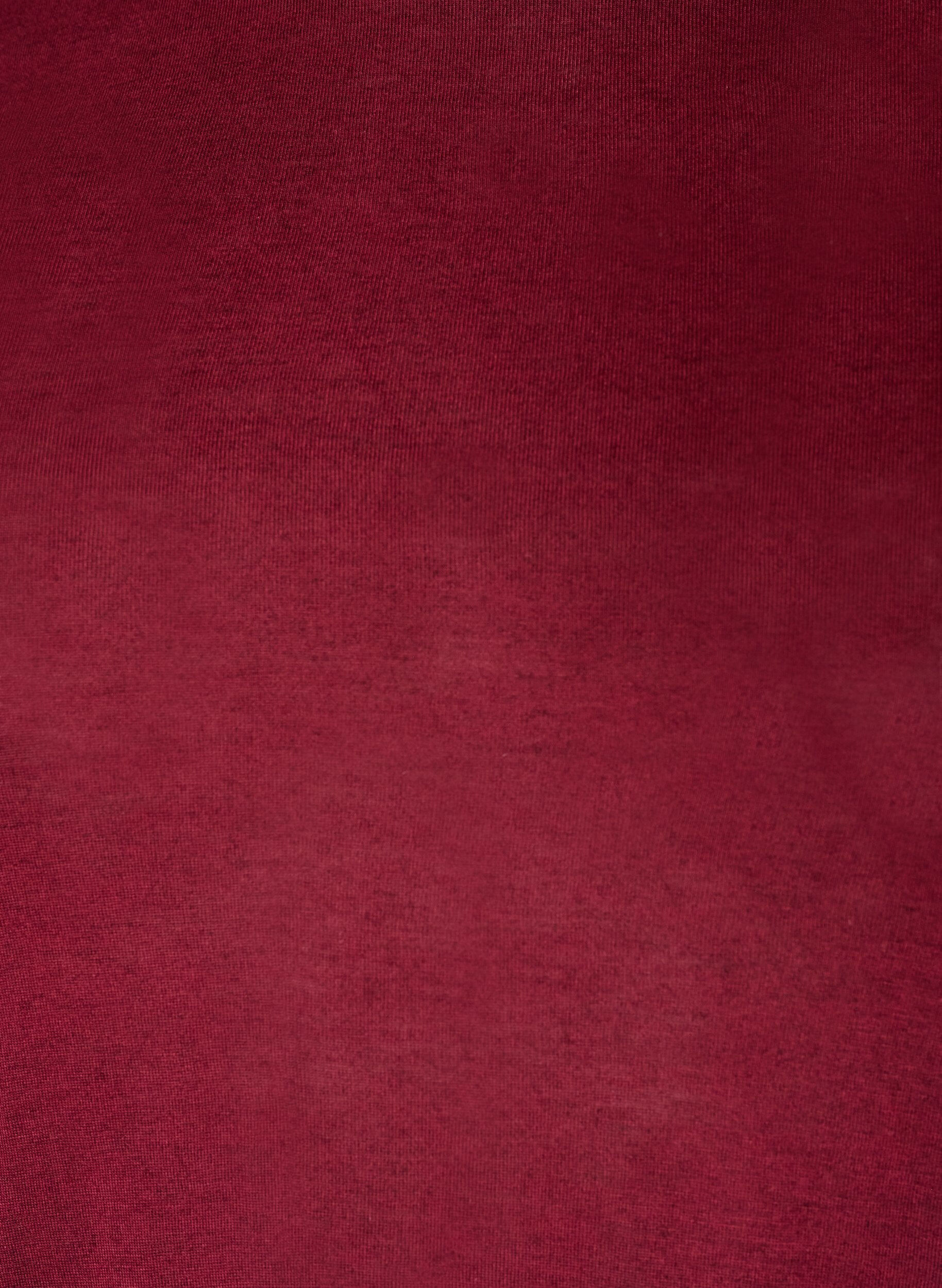 ZizziLang&aelig;rmet bluse i uld og viskose, R&oslash;d, Packshot image number 2