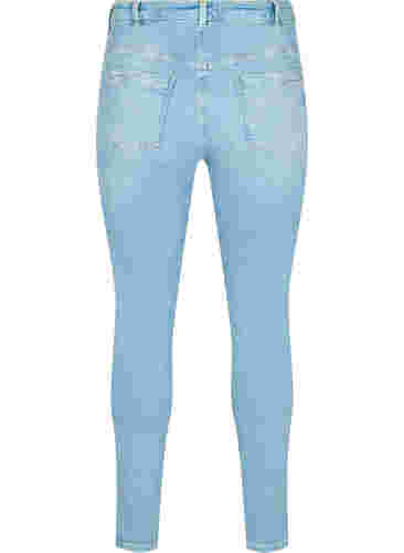 Højtaljede Amy jeans med super slim fit, Light blue, Packshot image number 1