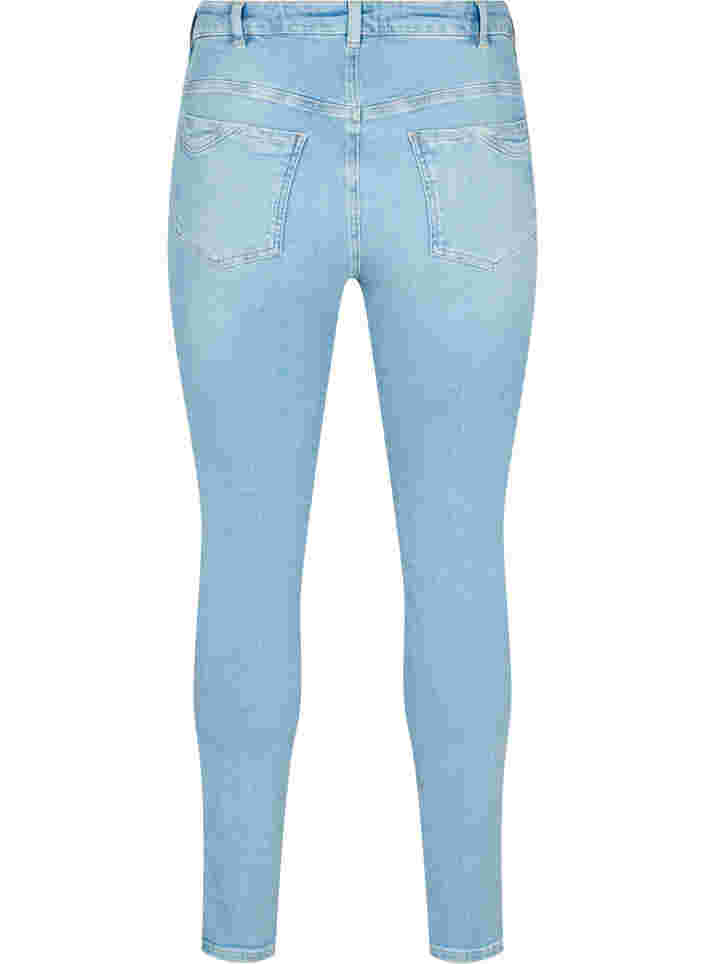 Højtaljede Amy jeans med super slim fit, Light blue, Packshot image number 1