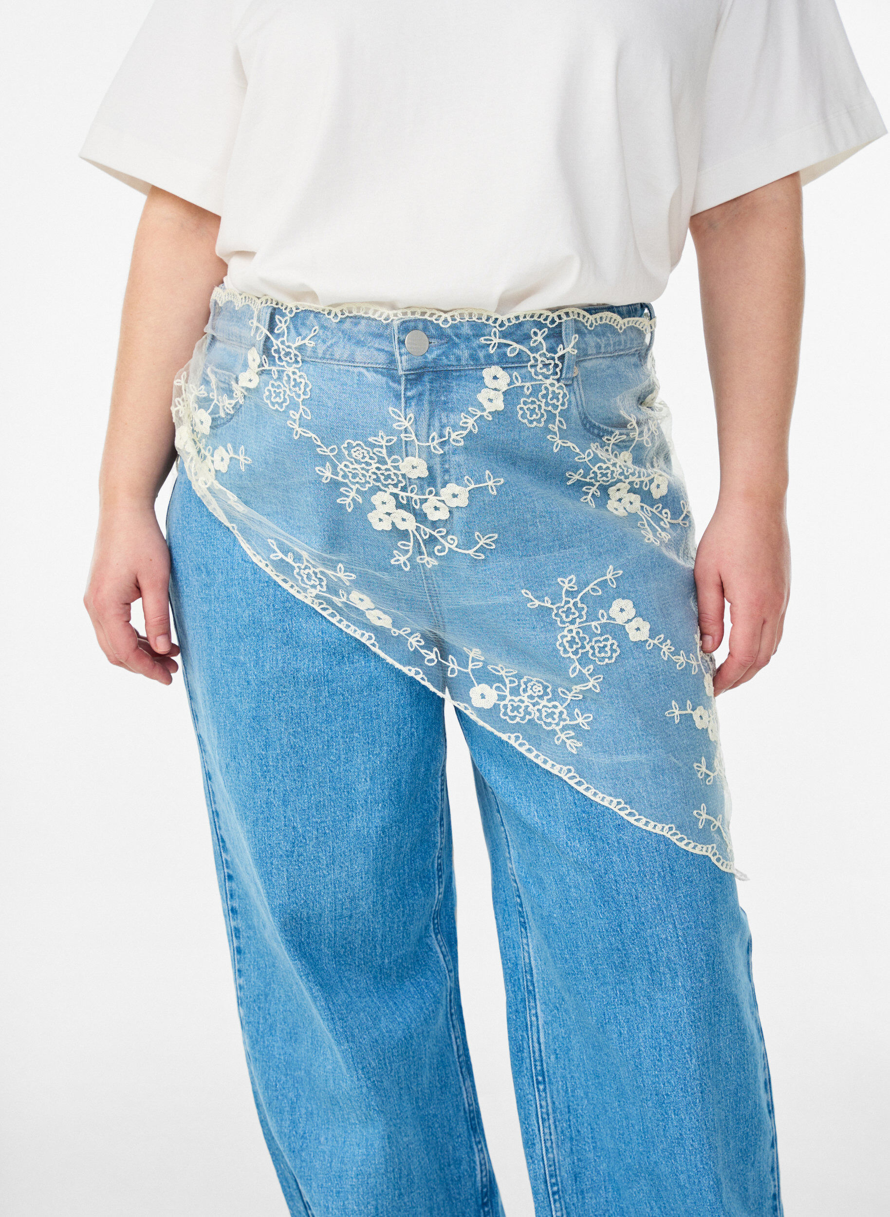 Trekantet blondet&oslash;rkl&aelig;de, Beige, Model