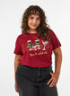 Jule t-shirt i &oslash;kologisk bomuld, R&oslash;d, Model image number 0