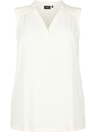 &AElig;rmel&oslash;s top med rynkedetaljer, Vanilla