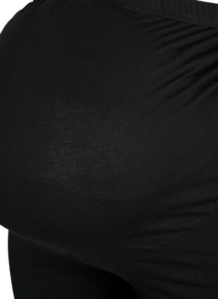 Graviditets cykelshorts med blondekant, Black, Packshot image number 2