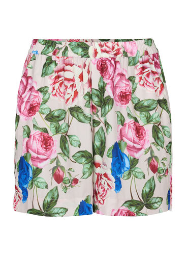 Shorts med blomsterprint, Bright Flower , Packshot image number 0