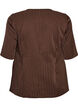 N&aring;lestribet bluse med rhinsten og knapper, Brun, Packshot image number 1