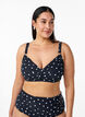 Bikini bh med b&oslash;jle og m&oslash;nster, Sort, Model image number 0
