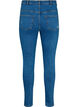 Tætsiddende jeans med sliddetaljer, Blue denim, Packshot image number 1