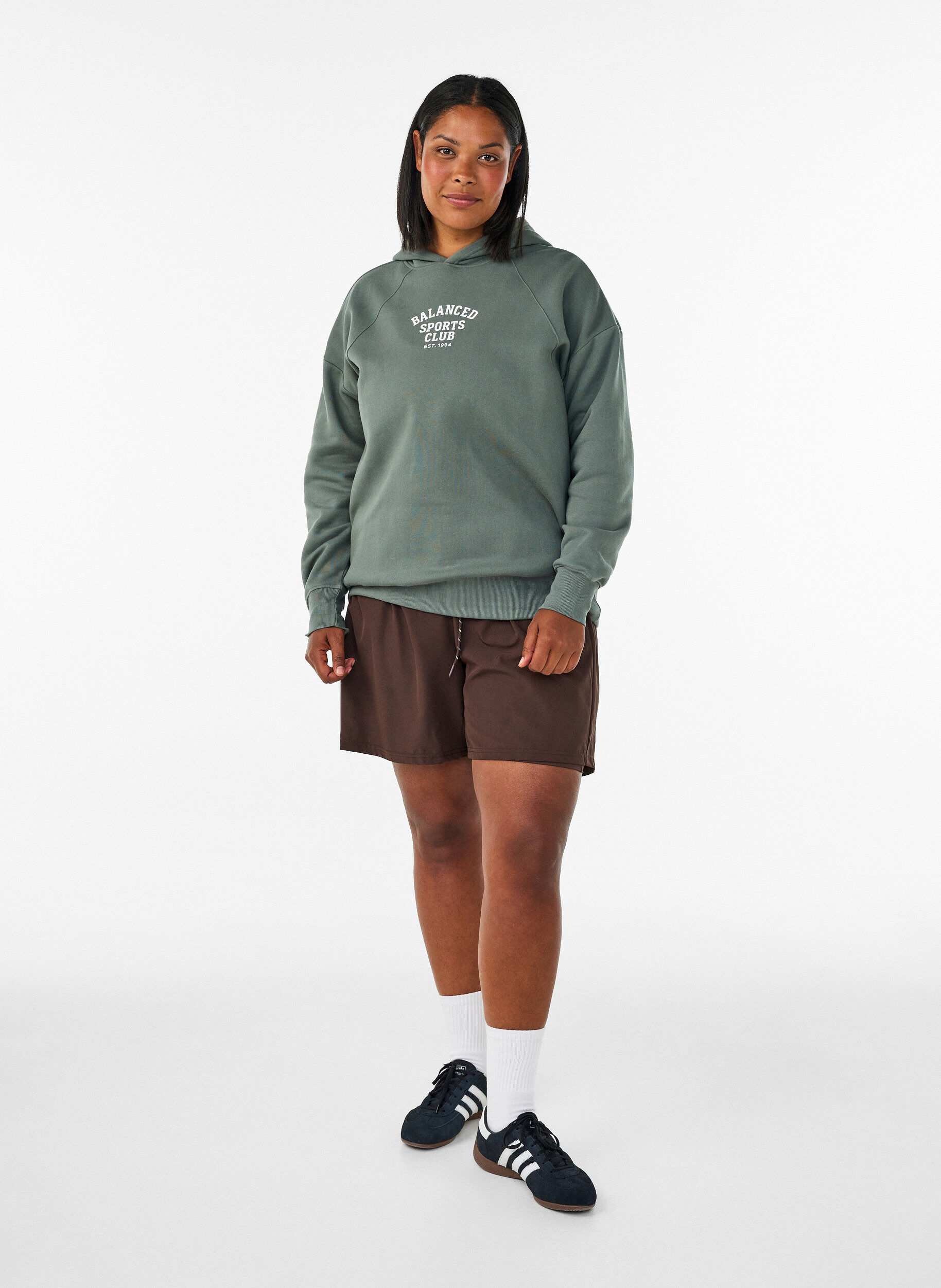 ZizziH&aelig;ttetr&oslash;je med brystprint, Gr&oslash;n, Model image number 1