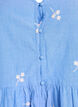 Bluse i bomuld med broderede blomster og knaplukning, Bl&aring;, Packshot image number 2