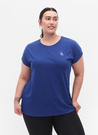 Kortærmet trænings t-shirt, Sodalite Blue, Model