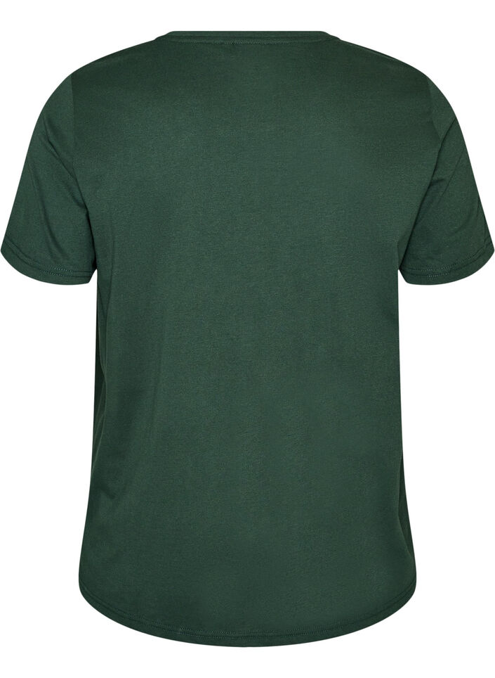 T-shirt med motiv, Gr&oslash;n, Packshot image number 1