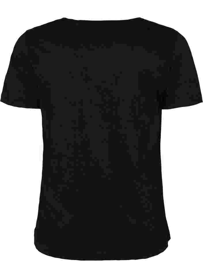 Bomulds t-shirt med korte ærmer, Black Change, Packshot image number 1