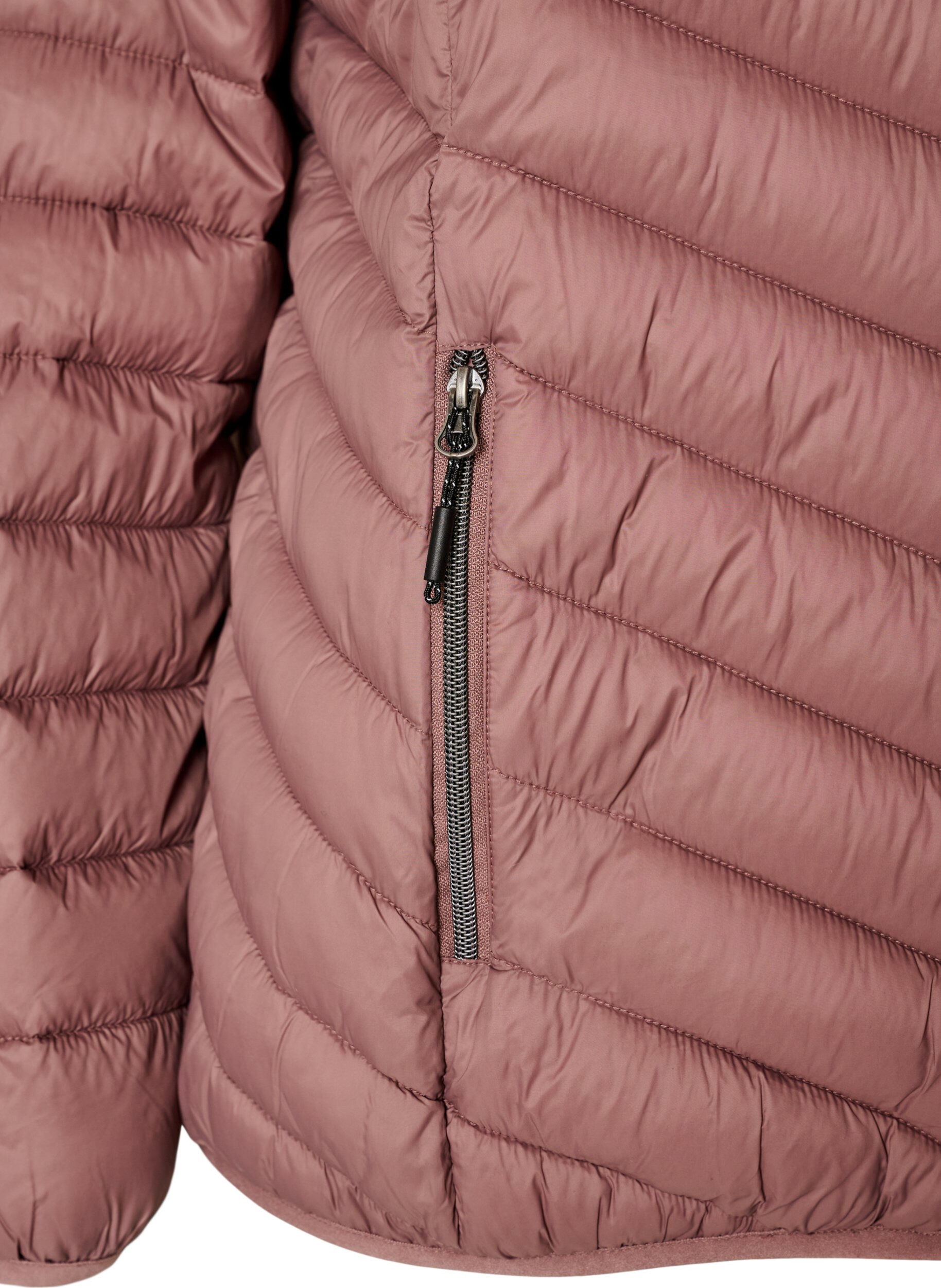 ZizziLetv&aelig;gts jakke med h&aelig;tte, Lyser&oslash;d, Packshot image number 3
