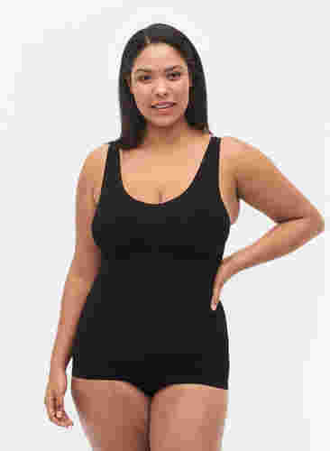 Shapewear top med brede stropper, Black, Model image number 0