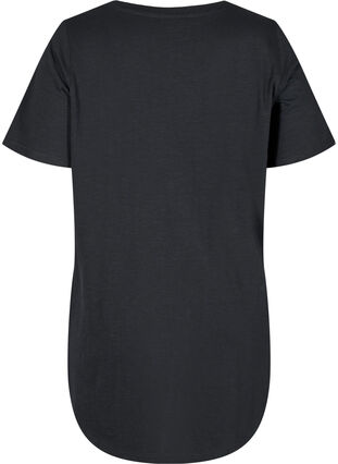 Kortærmet t-shirt i bomuld, Black, Packshot image number 1