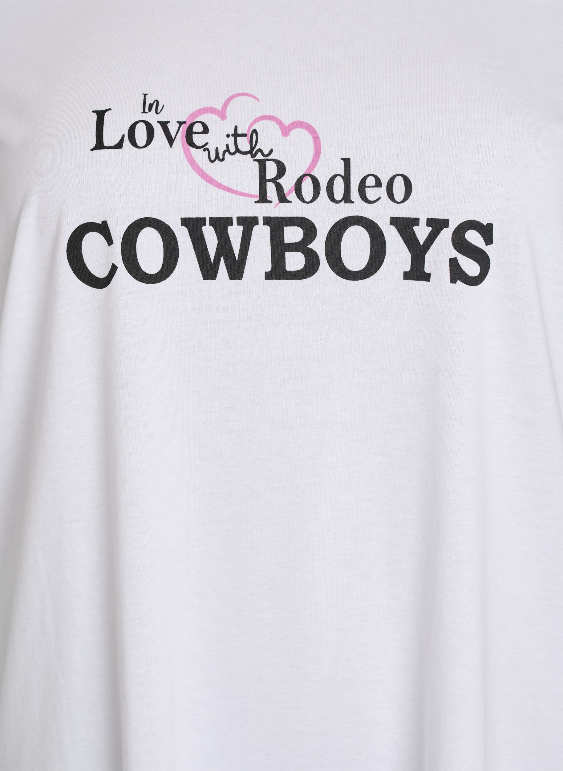 Zizzi T-shirt med motiv, Hvid, Packshot image number 2