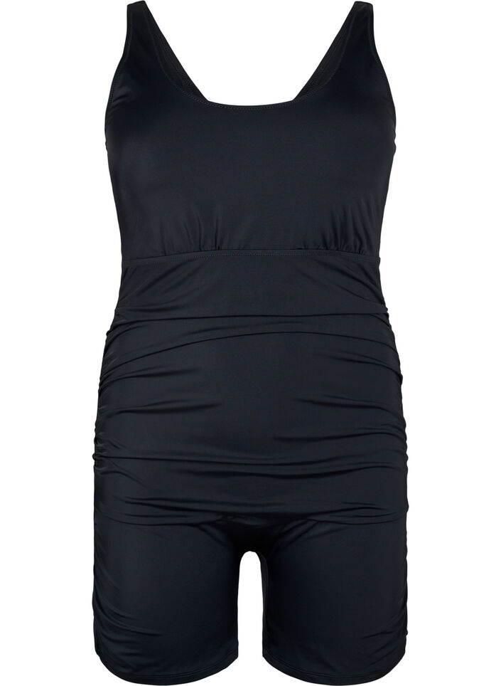 Badedragt med ben, Sort, Packshot image number 0