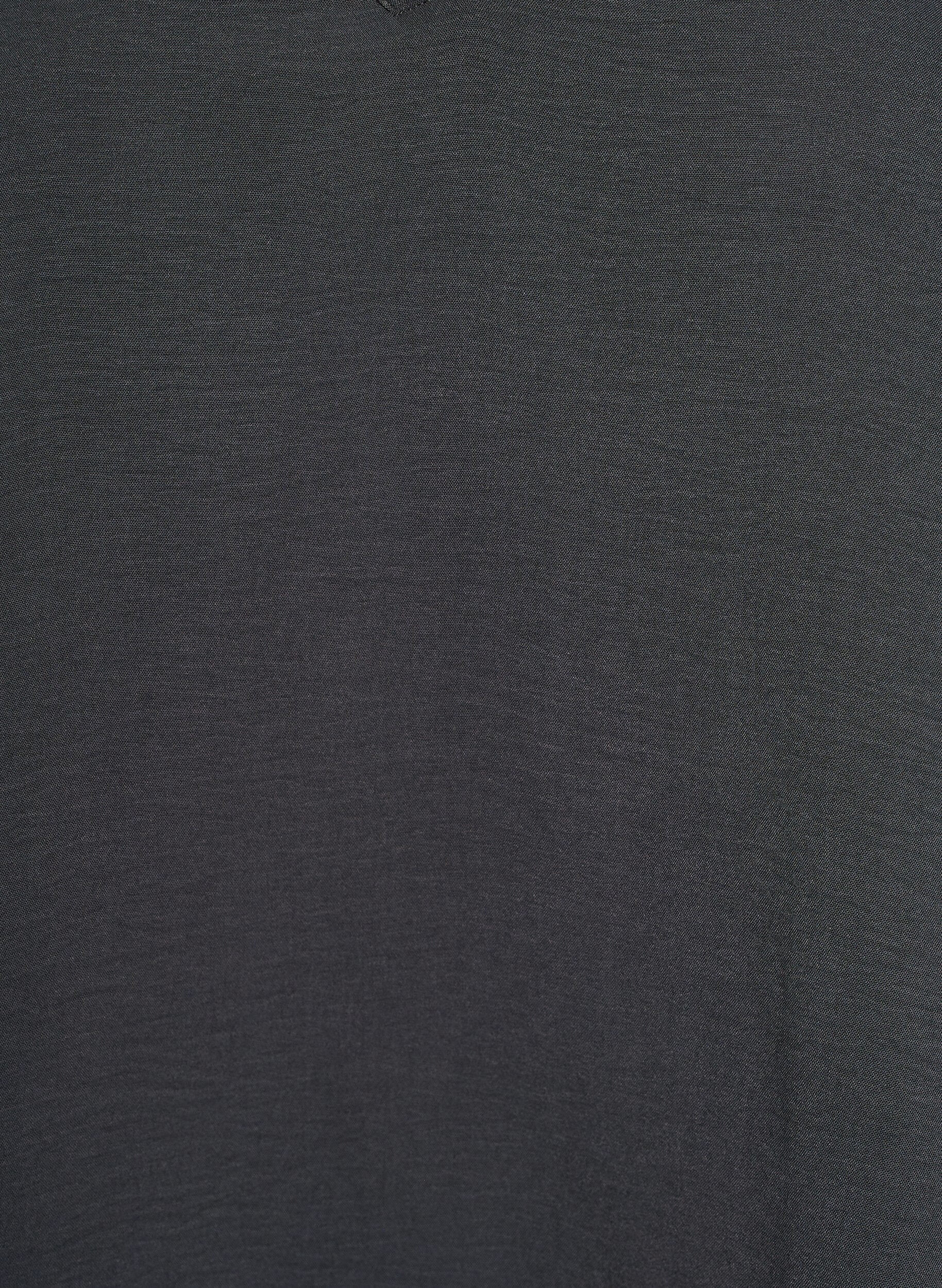 ZizziBluse med smock manchetter og V-udsk&aelig;ring, Gr&aring;, Packshot image number 2