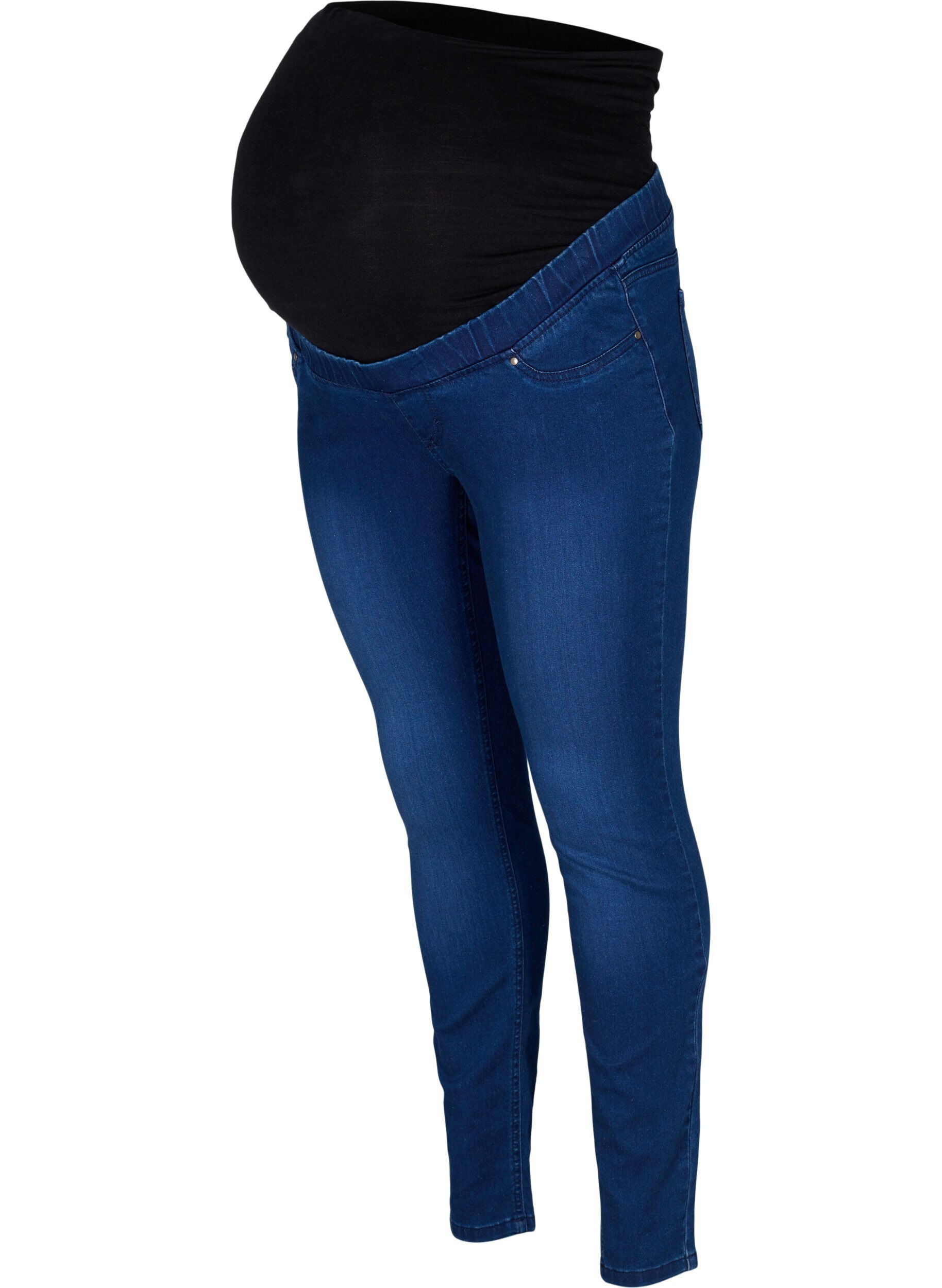 Zizzi Graviditets jeggings i bomuldsmix, Bl&aring;, Packshot image number 0