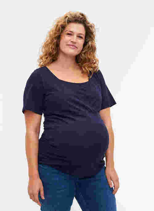 Kortærmet graviditets t-shirt i bomuld