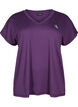 L&oslash;s tr&aelig;nings t-shirt med v-hals, Lilla, Packshot image number 0