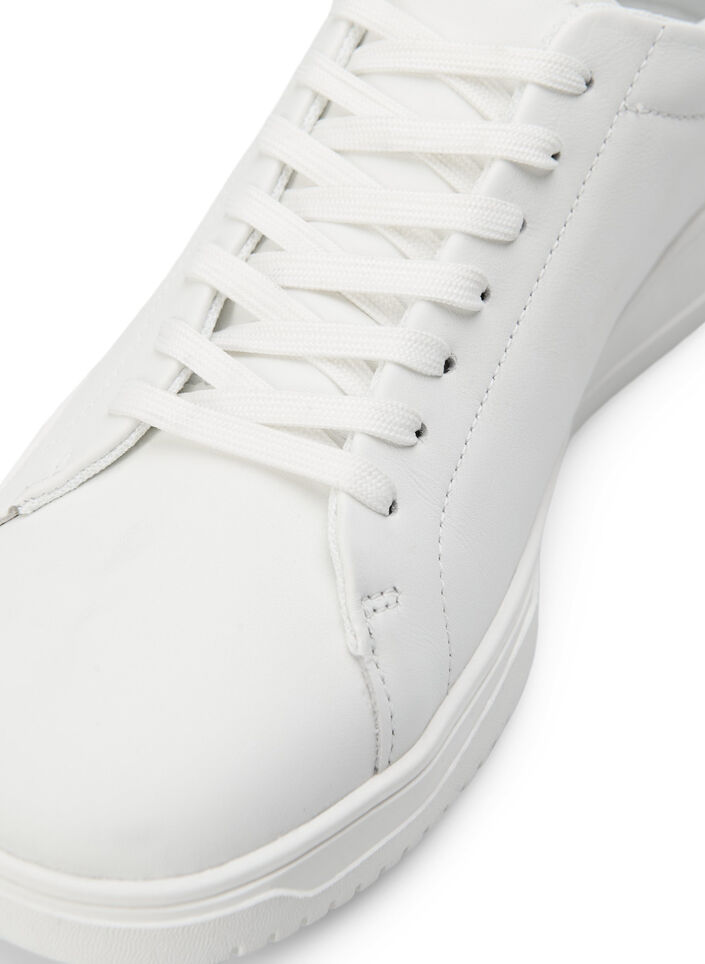 Wide fit - Læder sneakers, White, Packshot image number 2