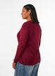 Lang&aelig;rmet bluse i uld og viskose, R&oslash;d, Model image number 2