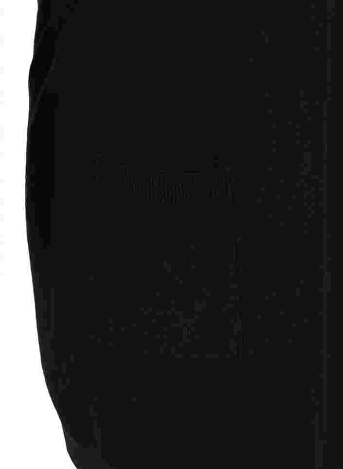 Lang strikcardigan i viskosemix, Black, Packshot image number 3