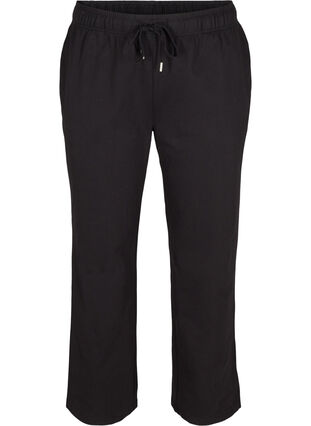 Sweatpants med vidde og lommer, Black, Packshot image number 0