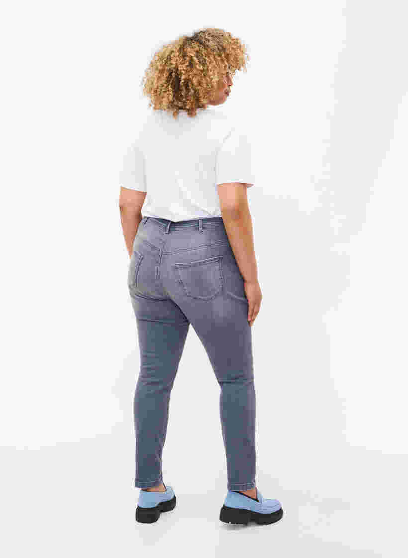 Ekstra slim Nille jeans med høj talje, Grey Denim, Model image number 1