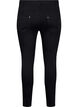 Cropped Amy jeans med lynl&aring;sdetalje, Sort, Packshot image number 1