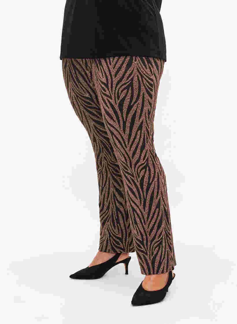 Mønstrede bukser med glitter , Black Lurex AOP, Model image number 2