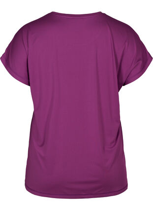 Ensfarvet trænings t-shirt, Sparkling Grape, Packshot image number 1