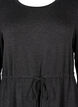 Knælang jerseykjole med bindebånd, Dark Grey Melange, Packshot image number 2