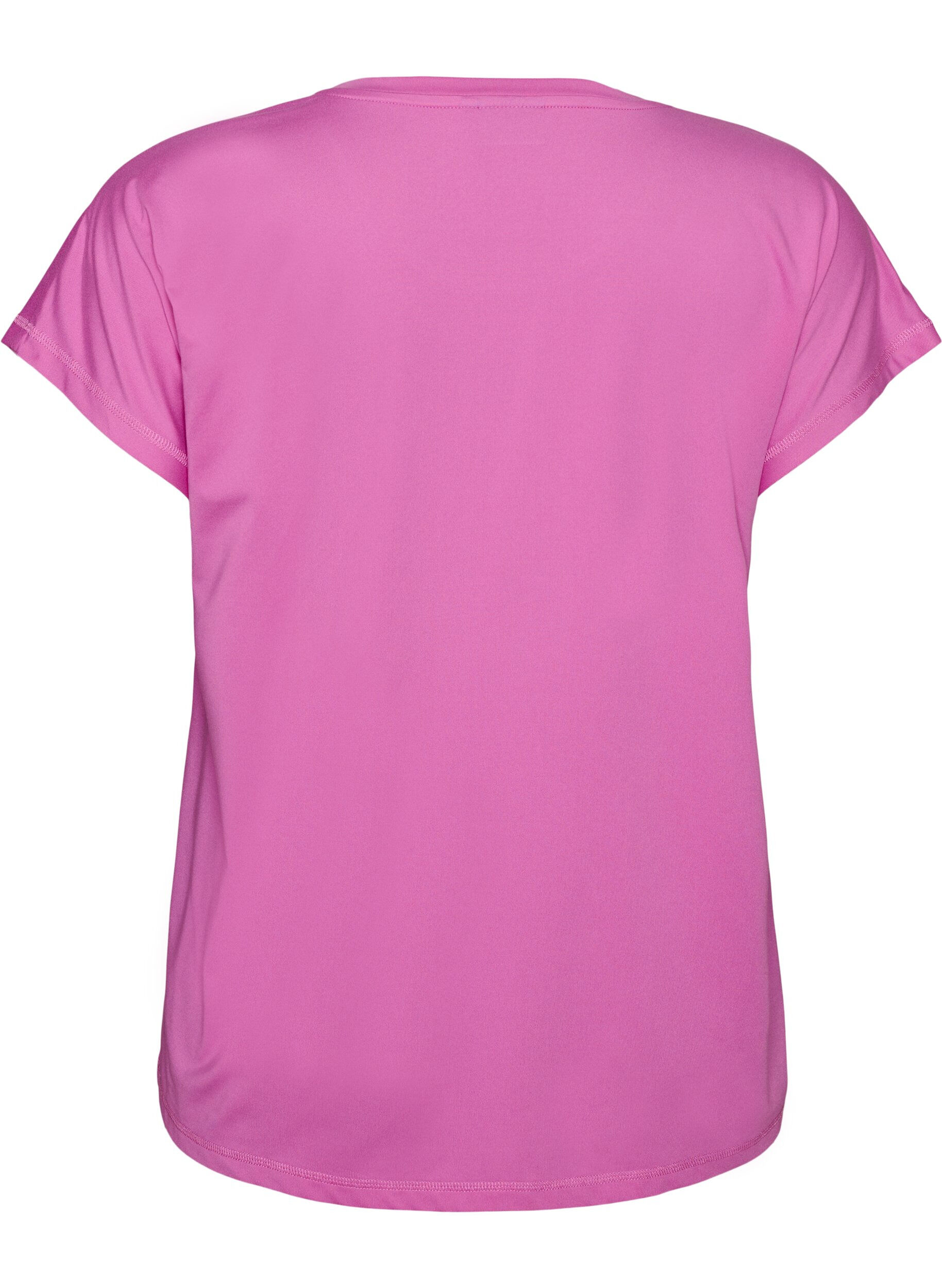 ZizziEnsfarvet tr&aelig;nings t-shirt, Lilla, Packshot image number 1
