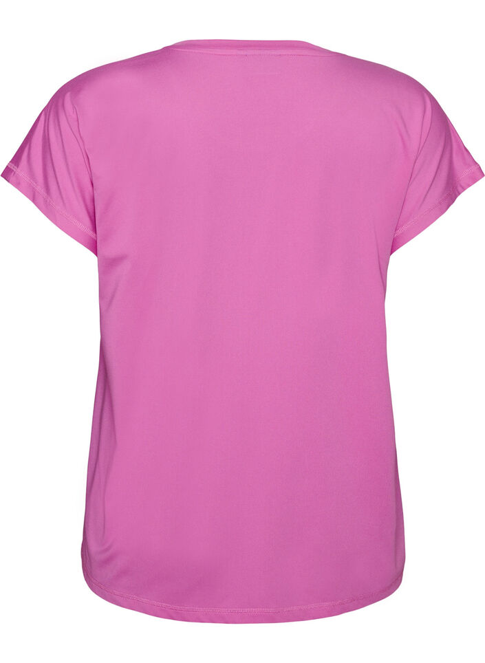 Ensfarvet tr&aelig;nings t-shirt, Lilla, Packshot image number 1