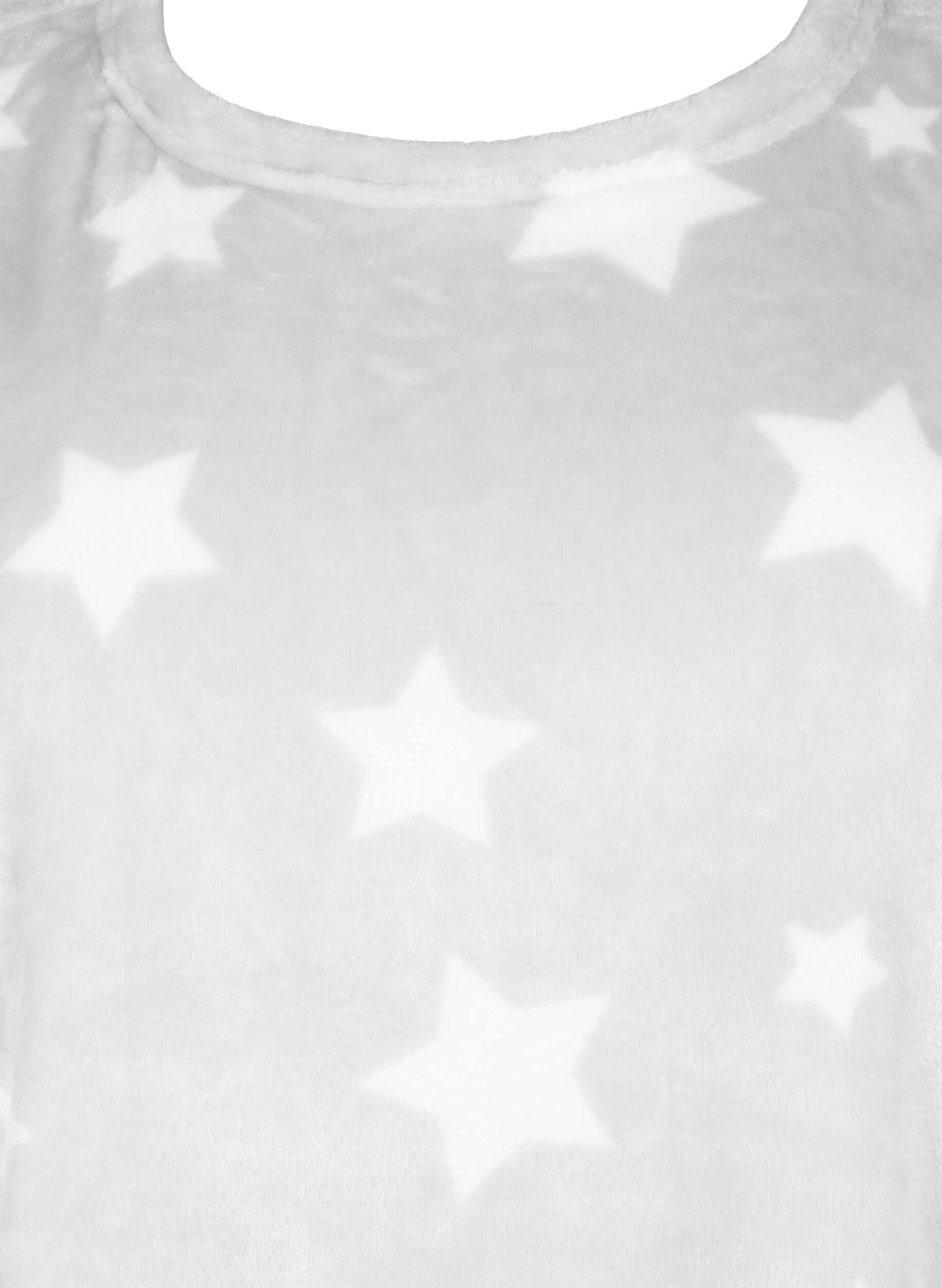 Zizzi Lang&aelig;rmet bluse med stjerner, Grey Star, Packshot image number 2