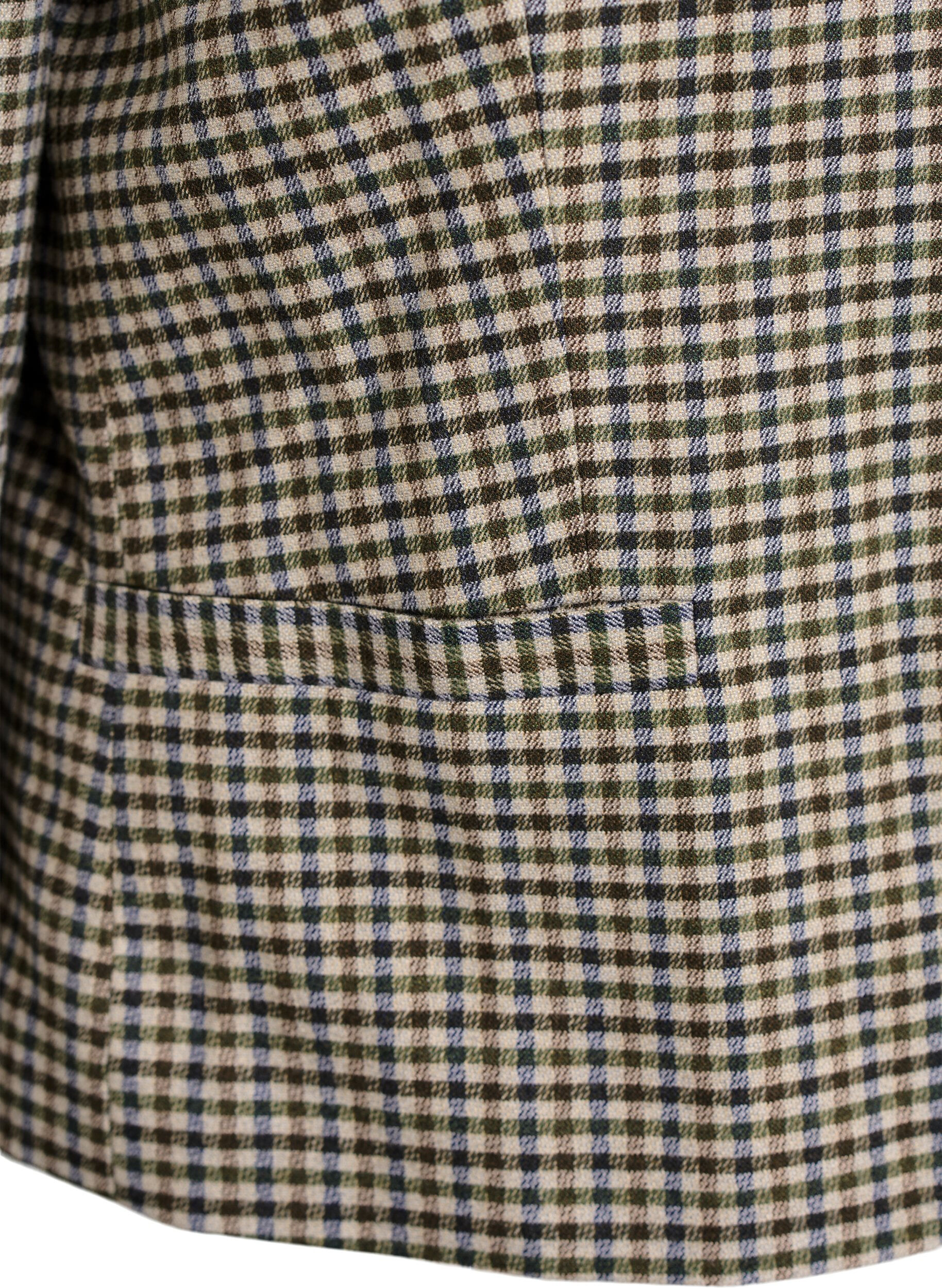 Zizzi Kort jakke med guldfarvede knapper, Brun, Packshot image number 3