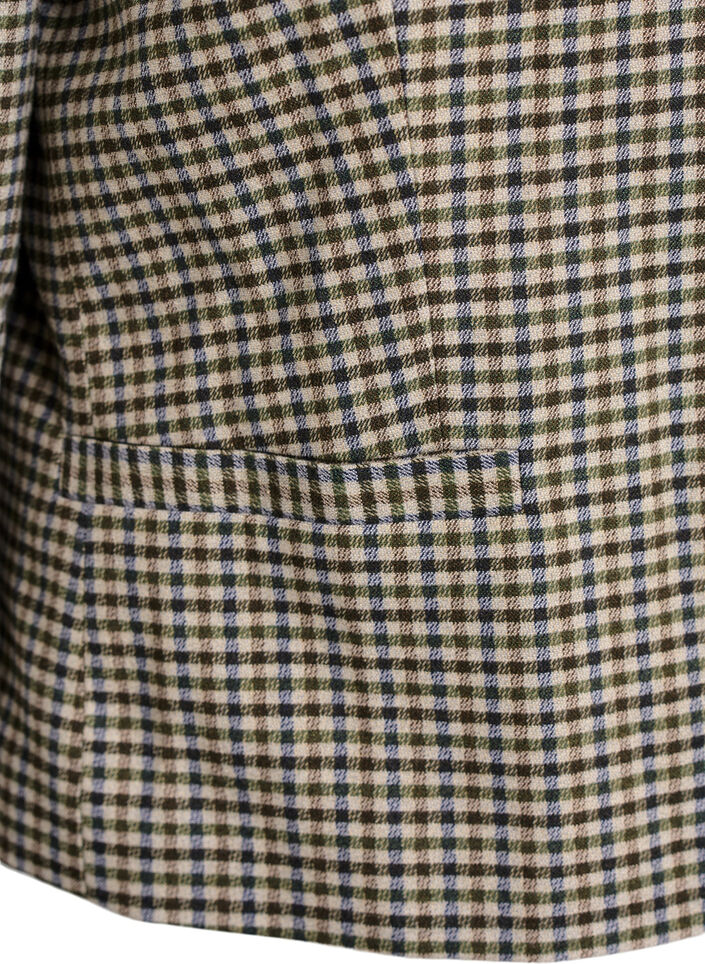 Kort jakke med guldfarvede knapper, Brun, Packshot image number 3