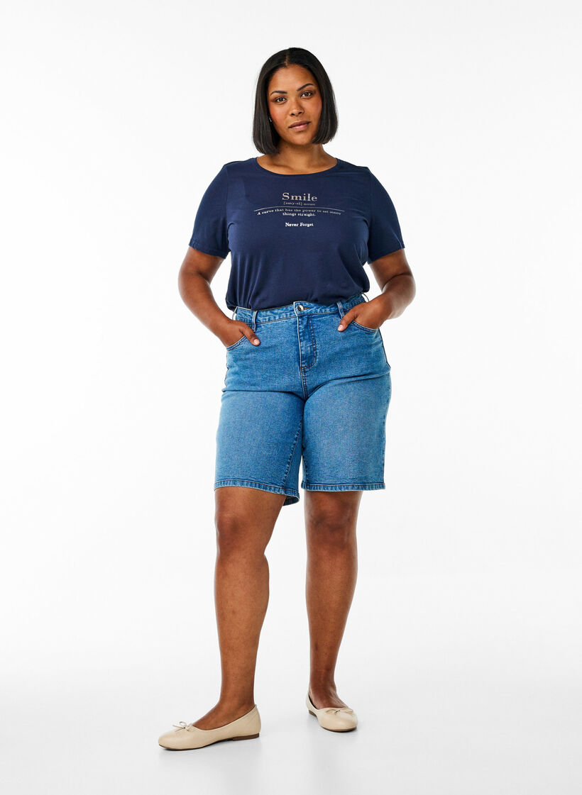 FLASH - T-shirt med motiv, Blå, Model image number 1