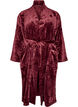 Morgenk&aring;be i bl&oslash;d velour med lommer, R&oslash;d, Packshot image number 0