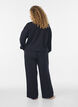 L&oslash;se jerseybukser med h&oslash;j talje og lommer, Sort, Model image number 1