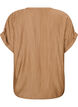 Viskosebluse med knapper og struktur, Brun, Packshot image number 1
