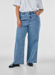Wide fit jeans med syningsdetaljer, Bl&aring;, Model image number 2