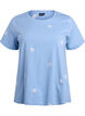 T-shirt i &oslash;kologisk bomuld med broderede motiver, Bl&aring;, Packshot image number 0