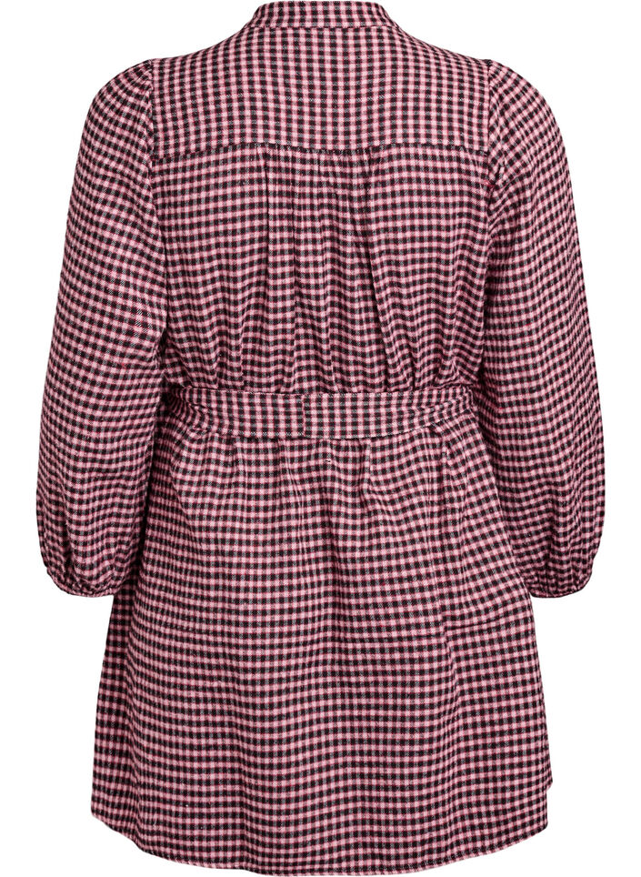 Ternet kort kjole med bindebånd, Rød, Packshot image number 1