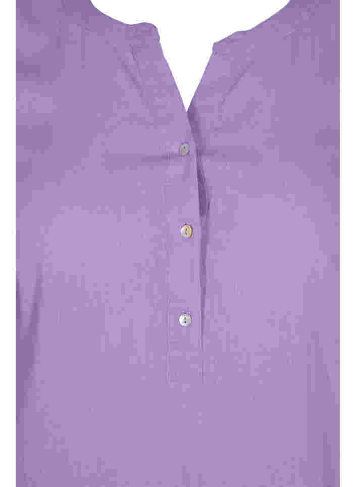 Lang skjortekjole med korte ærmer, Bougainvillea, Packshot image number 2